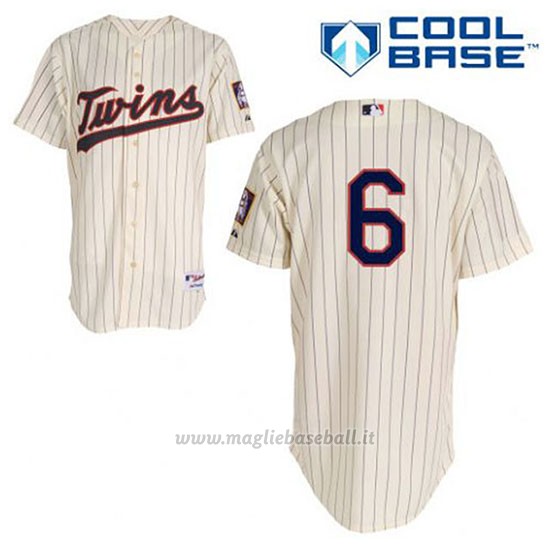 Maglia Baseball Uomo Minnesota Twins Tony Oliva 6 Crema Alterner Cool Base